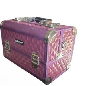 Shany Purple deluxe Makeup Train Case